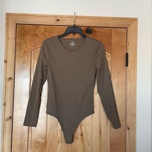 Nuuds Mocha crew Neck Bodysuit